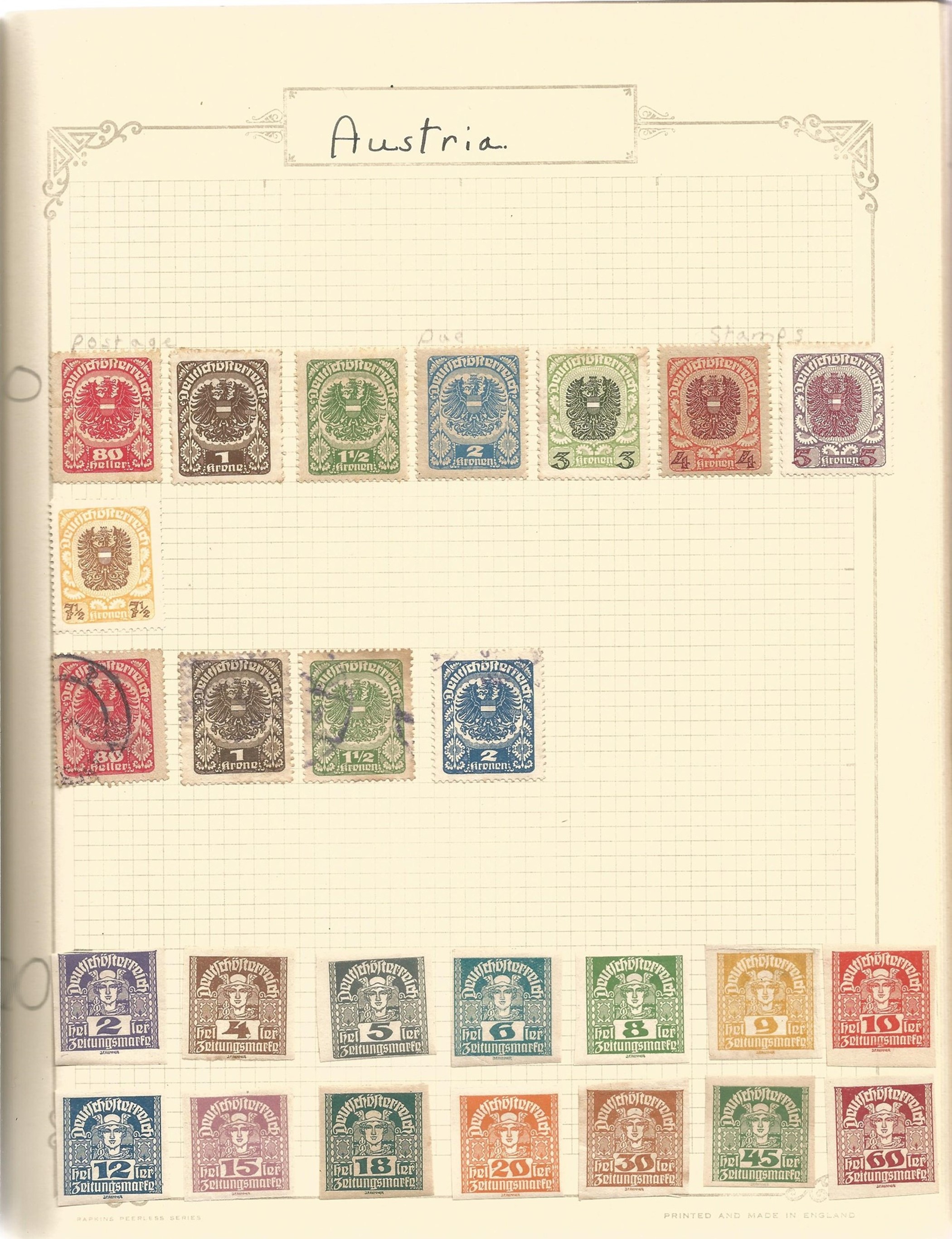 Austria (some Azores) mint & used in Album and Stockbook, Album has Stamps from 1850 to 1960s - Image 2 of 7