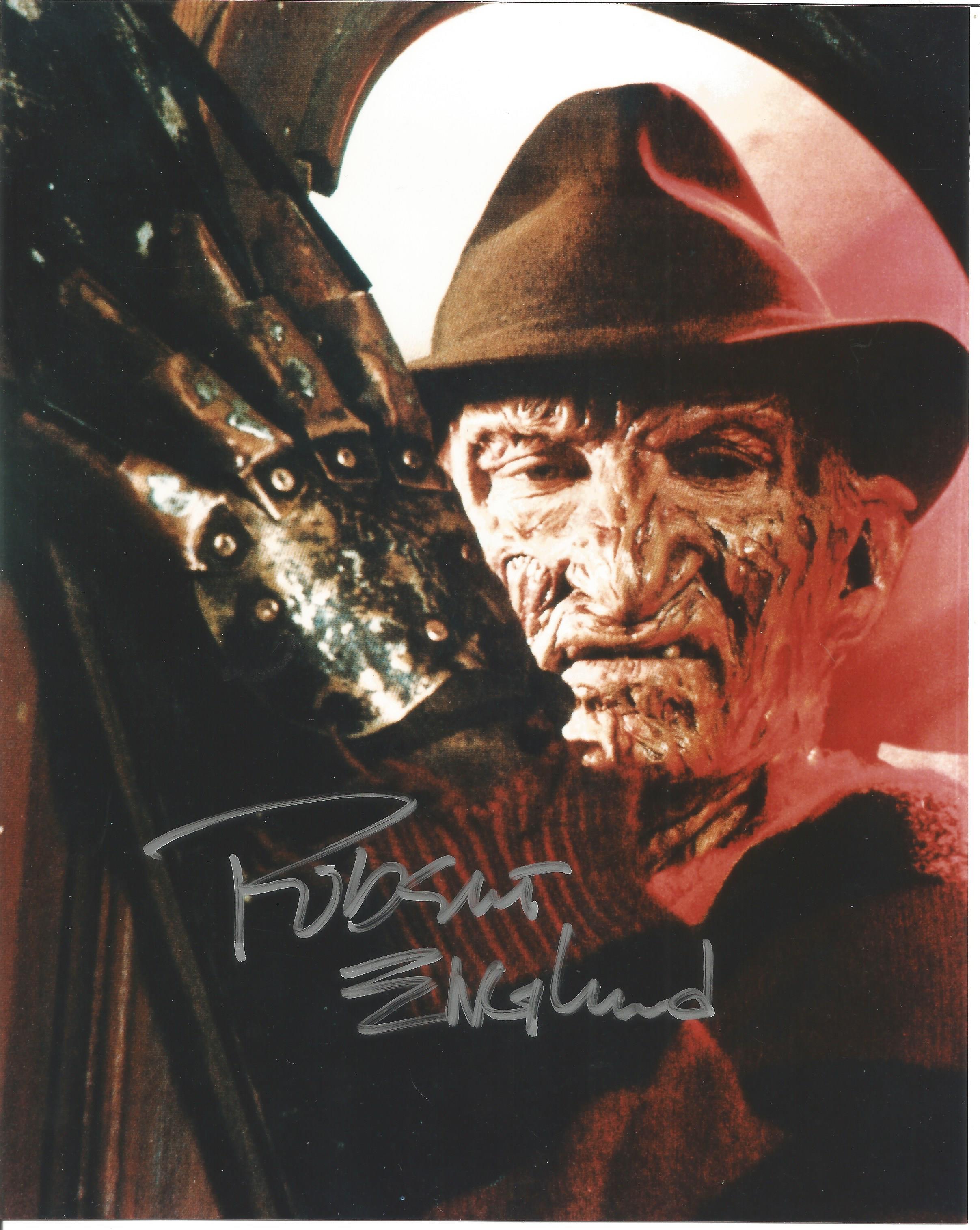 Nightmare on Elm street. Robert Englund Freddie Kruger Handsigned 10x8 Colour Photo. Veteran