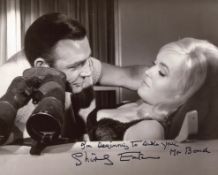 James Bond 8x10 Goldfinger photo signed with RARE hand written quote Im beginning to like you Mr