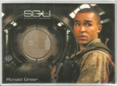 Ronald Greer Stargate Universe piece of authentic costume material worn by Jamil Walker Smith.