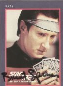 Star Trek. Brent Spiner Data Handsigned The Next Generation Official Card. Card No. 294. Good