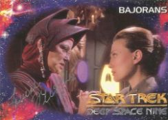 Star Trek. Julie Newmar Eleen Handsigned Star Trek- Deep Space Nine Official Card. Good Condition.