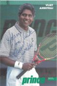 Vijay Amritraj signed 6x4 colour Prince promo photo. Vijay Amritraj born 14 December 1953 is an