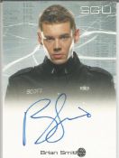 Brian Smith signed Stargate Universe limited edition card signed as he plays Matthew Scott in the