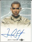Jamil Walker signed Stargate Universe limited edition card signed as he plays Ronald Greer in the
