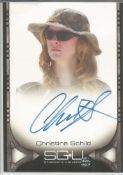 Christina Schild signed Stargate Universe limited edition card signed as she plays Andrea Palmer
