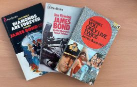 James Bond Collection of 3 James Bond Paperback Books by Ian Fleming, Published by Pan Books. Titled