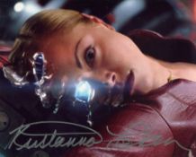 Terminator 2 science fiction movie photo signed by T2 herself, Kristanna Loken. Good condition.