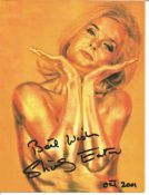 Shirley Eaton Handsigned 8x6 Colour photo with date Oct 2001. Eaton gained her highest profile for