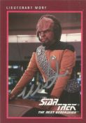 Star Trek. Michael Dorn Lieutenant Worf Handsigned The Next Generation Official Card. Card No.