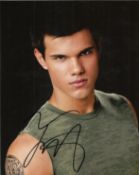 Taylor Lautner Jacob Black Handsigned 10x8 Colour Photo of Lautner Himself. Good condition. All