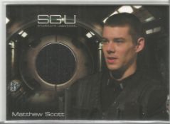 Mathew Scott Stargate Universe piece of authentic costume material worn by Brian J Smith. Good