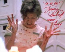 Alien, stunning 8x10 scene photo signed in blood red sharpie by Veronica Cartwright. Good condition.