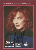 Star Trek. Cheryl McFadden Dr Beverly Crusher Handsigned The Next Generation Official Card. Card