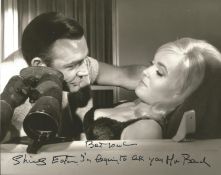 Shirley Eaton Handsigned Inscribed 10x8 Colour photo. Inscribed with Im Beginning to like you Mr