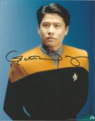 Star Trek. Garret Wang Ensign Harry Kim Handsigned 10x8 colour photo. Superb Autograph. Fantastic