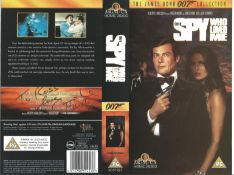 Caroline Munroe Handsigned Spy who Loved Me Video sleeve. Dedicated. Signed on the rear of the