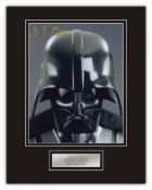Stunning Display! Star Wars Darth Vader hand signed professionally mounted display. This beautiful