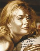 Shirley Eaton as Jill Masterson in James Bond Gold Finger signed 10x8 inch colour photo. Good