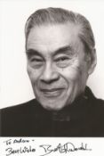 James Bond Burt Kwouk signed 6x4 black and white photo dedicated. Herbert Tsangtse Kwouk, OBE 18