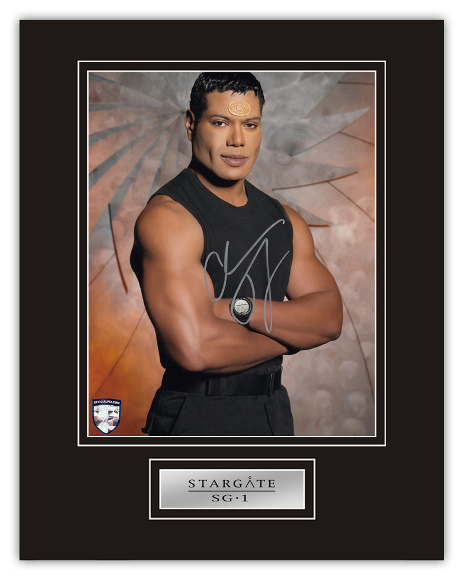 Stunning Display! Stargate SG-1 Chris Judge hand signed professionally mounted display. This