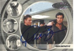 Pierce Brosnan signed 4x3 James Bond Goldeneye Trading card. Pierce Brosnan OBE born 16 May 1953