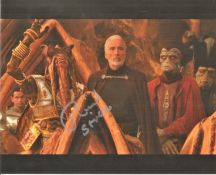 Richard Stride signed 10X8 Star Wars colour photo pictured in his role as Poggle. Richard Stride