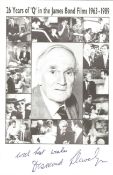 Desmond Llewelyn Handsigned Black and white 9x6 Promo Photo. Desmond Wilkinson Llewelyn was a