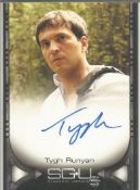 Tygh Runyan signed Stargate Universe limited edition card signed as he plays Caine in the military