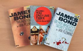 James Bond Collection of 3 James Bond Paperback Books by Ian Fleming, Published by Pan Books. Titled