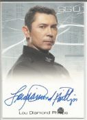 Lou Diamond Phillips signed Stargate Universe limited edition card signed as he plays David