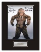Stunning Display! Star Wars Tim Dry hand signed professionally mounted display. This beautiful