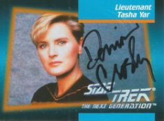 Star Trek. Denise Crosby Lieutenant Tasha Yar Handsigned The Next Generation Official Card. Card