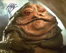 Star Wars 8x10 Return of the Jedi photo signed by Jabba the Hutt creator John Coppinger. Good