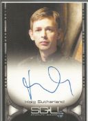 Haig Sutherland signed Stargate Universe limited edition card signed as he plays Hunter Riley in the