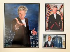 Dr Who. Peter Capaldi Handsigned 6x4 Colour Photo Matted with two Additional Photos. Superb
