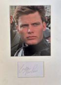 Casper Van Dien Johnny Rico in Starship Troopers Handsigned Signature Card with 10x8 Colour Photo,