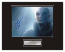 Stunning Display! Star Wars Andy Serkis hand signed professionally mounted display. This beautiful