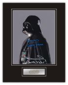 Stunning Display! Star Wars Darth Vader Rogue One hand signed professionally mounted display. This