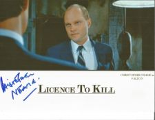 007 James Bond movie License to Kill 8x10 photo signed by actor Christopher Neame who played