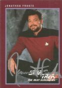 Star Trek. Jonathan Frakes Commander William Riker Handsigned The Next Generation Official Card.
