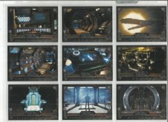 Stargate Universe collection limited edition of 444 nos D1-D9 trading cards 1 complete sheet of 9