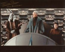 Star Wars 8x10 movie scene photo signed by Jerome Blake as Mas Amedda. Good condition. All