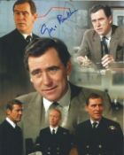 George Baker MBE Handsigned 10x8 Colour Montage Photo. Baker had a role in three Bond Films such