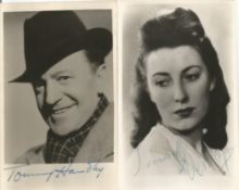 Vera Lynn And Tommy Hanley Individually Signed 6x3 Black And White Photos2. Good condition. All