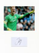 Football Joe Hart 16x12 overall Manchester City mounted signature piece includes signed album page