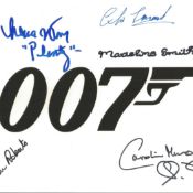 James Bond 007 signed 10x8 B/W photo signed by Chris Muncke, Lana Wood, Madeline Smith, Eileen