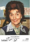 June Brown collection includes signed Eastenders script dated 27th August 2004 Episode 642 and a 6x4