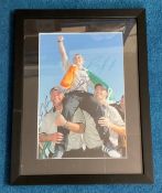 Golf Ryder Cup Heroes Multi signed mounted and framed colour photo signed by Captains Paul McGinley.