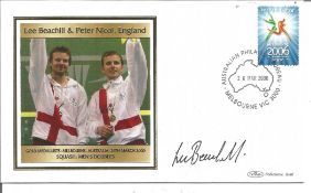 Olympic medal winners Lee Beachill and Peter Nicol becoming gold medalists in Melbourne Australia.